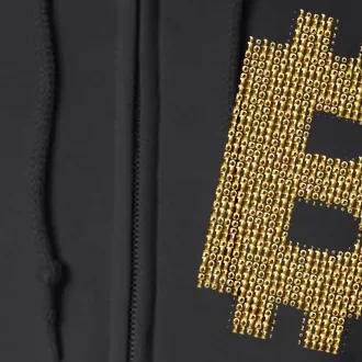 Golden Bitcoin Logo Limited Edition Full Zip Hoodie