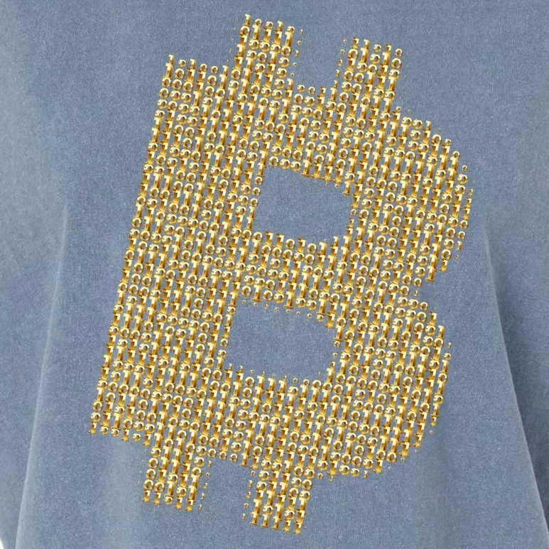 Golden Bitcoin Logo Limited Edition Garment-Dyed Women's Muscle Tee