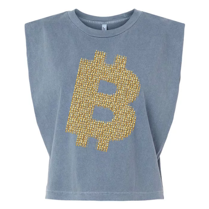 Golden Bitcoin Logo Limited Edition Garment-Dyed Women's Muscle Tee