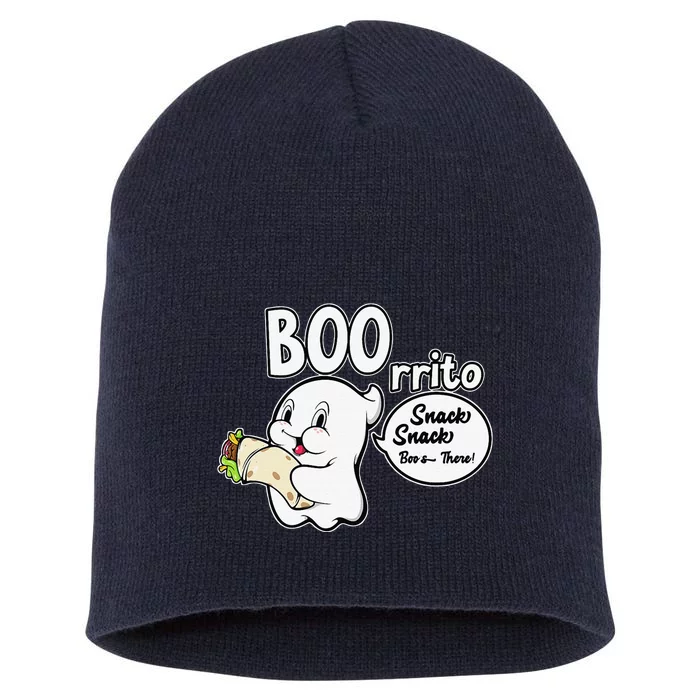 Ghost Burrito Mexican Food Cute Halloween Ghost Boorritto Short Acrylic Beanie