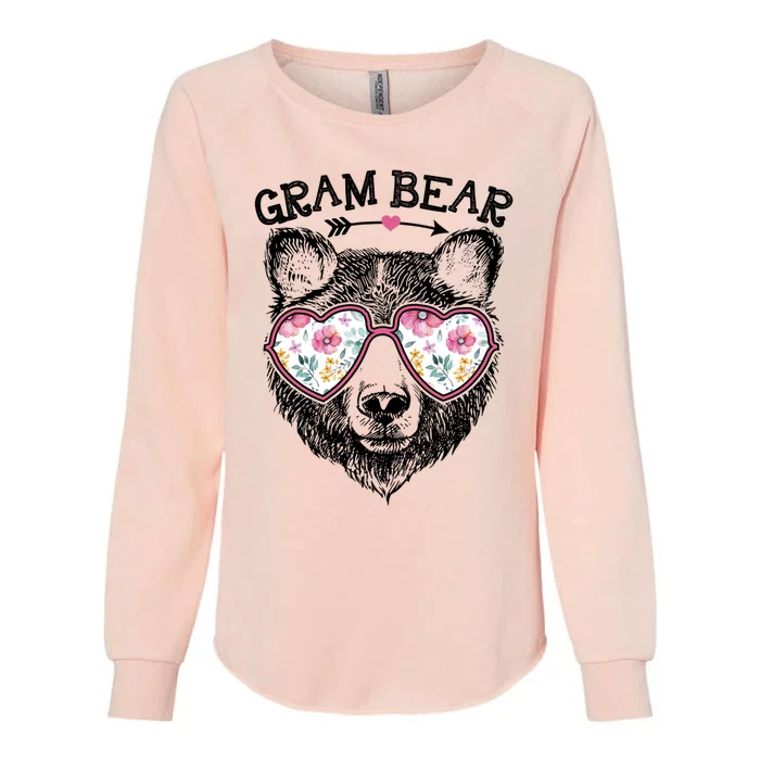 Gram Bear Mom Grandma Cute Floral Happy MotherS Day Great Gift Womens California Wash Sweatshirt