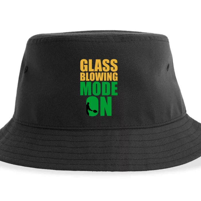 Glass Blowing Mode On Funny Glassblower Retro Vintage Glassblowing Sustainable Bucket Hat