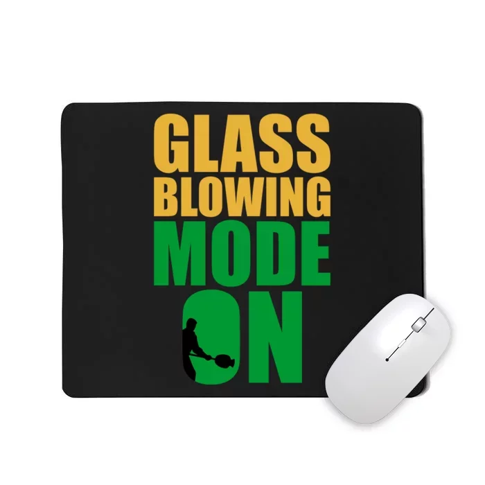 Glass Blowing Mode On Funny Glassblower Retro Vintage Glassblowing Mousepad