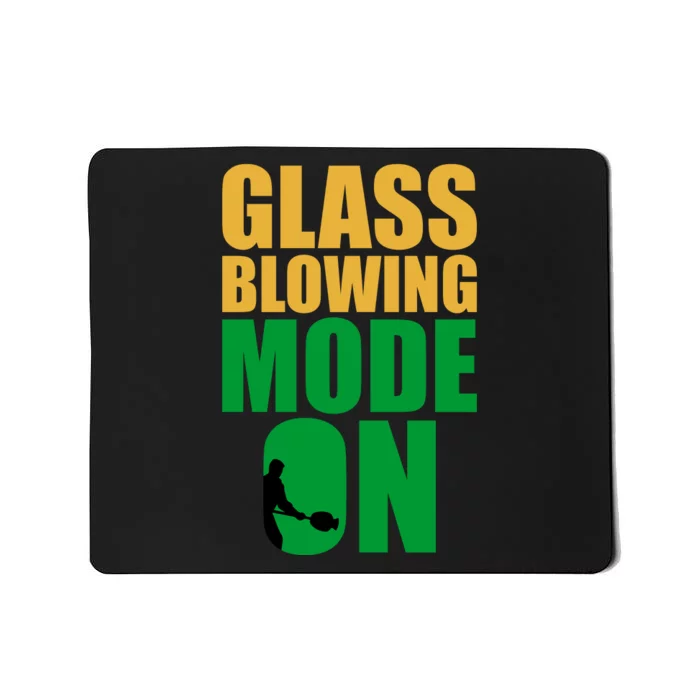 Glass Blowing Mode On Funny Glassblower Retro Vintage Glassblowing Mousepad