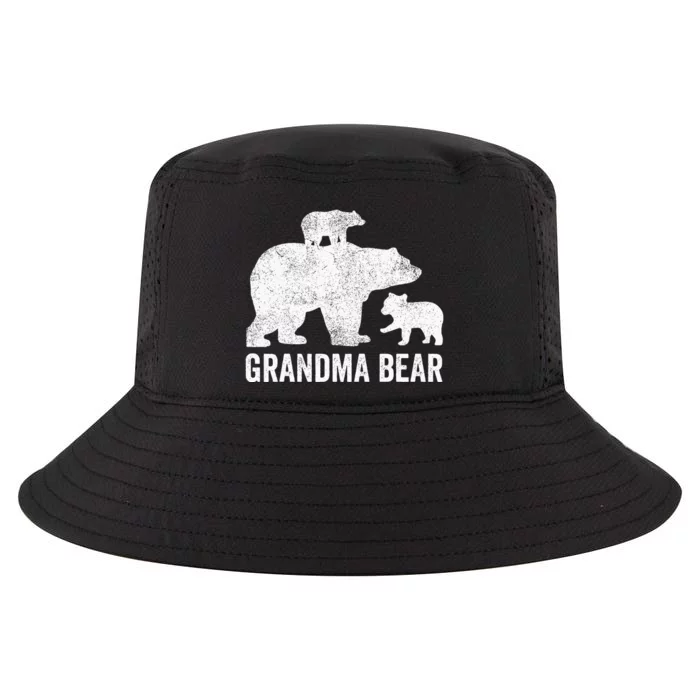 Grandma Bear Mothers Day Funny Two Cub Kids Grandmom Cool Comfort Performance Bucket Hat