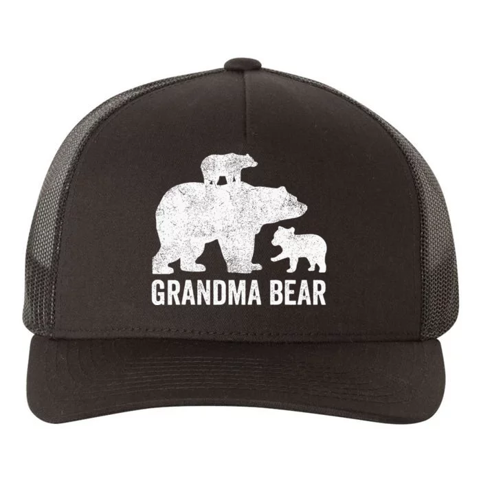 Grandma Bear Mothers Day Funny Two Cub Kids Grandmom Yupoong Adult 5-Panel Trucker Hat