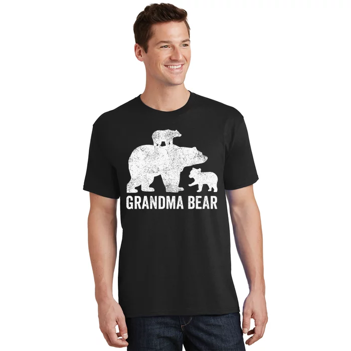 Grandma Bear Mothers Day Funny Two Cub Kids Grandmom T-Shirt