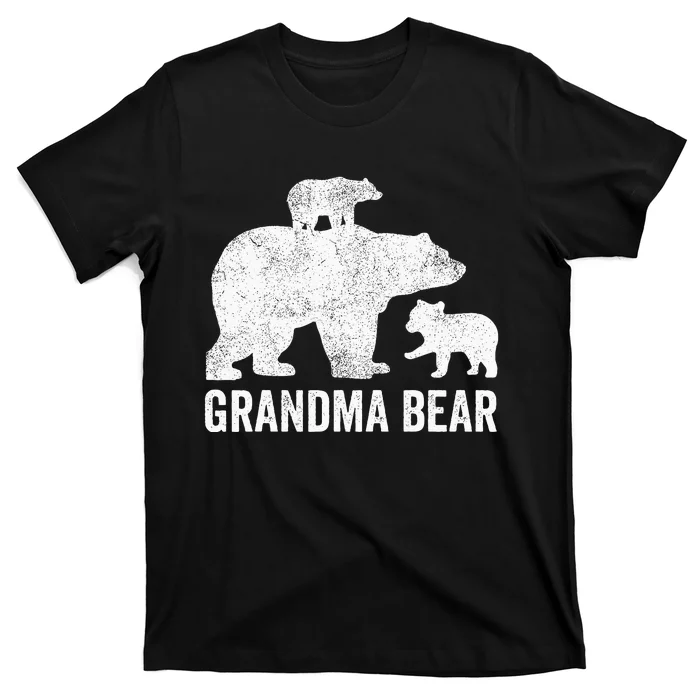 Grandma Bear Mothers Day Funny Two Cub Kids Grandmom T-Shirt