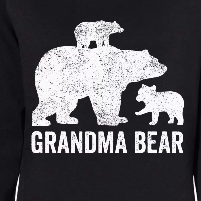 Grandma Bear Mothers Day Funny Two Cub Kids Grandmom Womens California Wash Sweatshirt