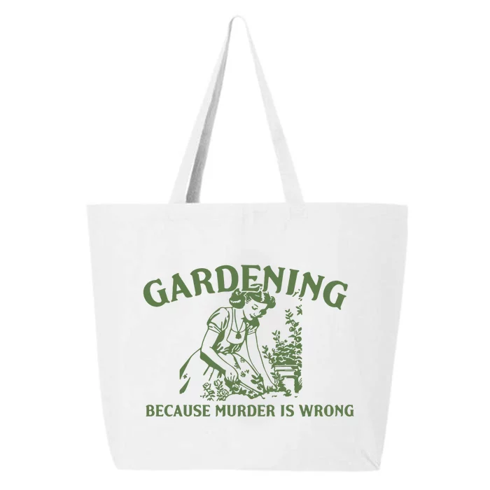 Gardening Because Murder Is Wrong Retro 25L Jumbo Tote