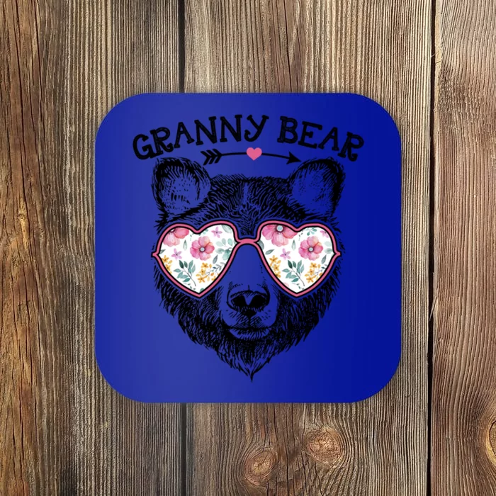 Granny Bear Mom Grandma Cute Floral Happy MotherS Day Gift Coaster