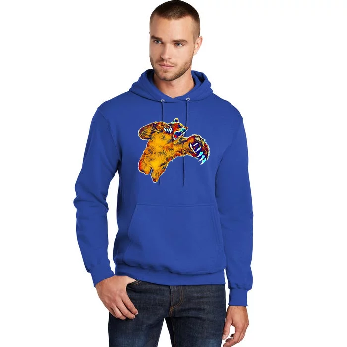 Grizzly Bear Motif Grizzlies Predator Bears Forest Animals Gift Tall Hoodie