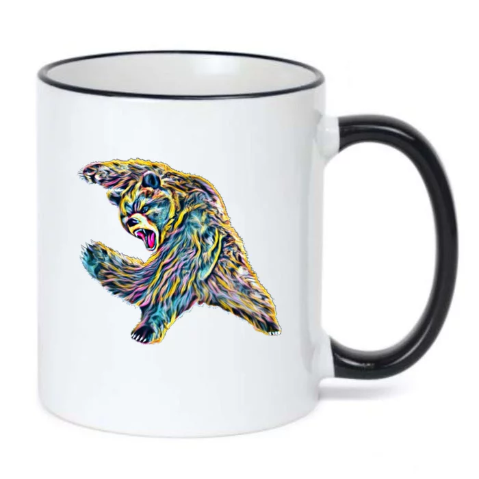 Grizzly Bear Motif Grizzlies Predator Bears Forest Animals Gift Black Color Changing Mug