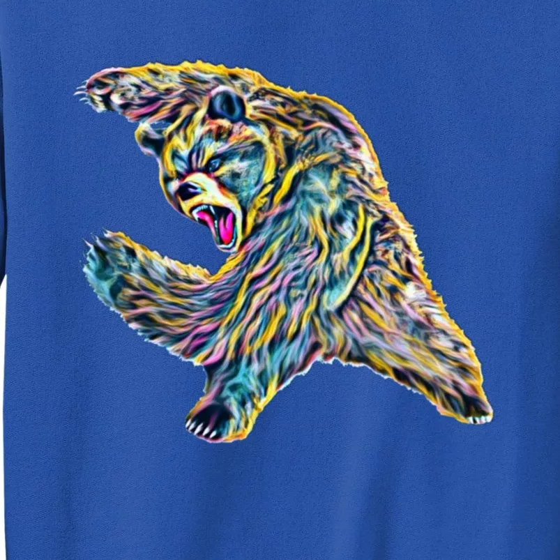 Grizzly Bear Motif Grizzlies Predator Bears Forest Animals Gift Tall Sweatshirt