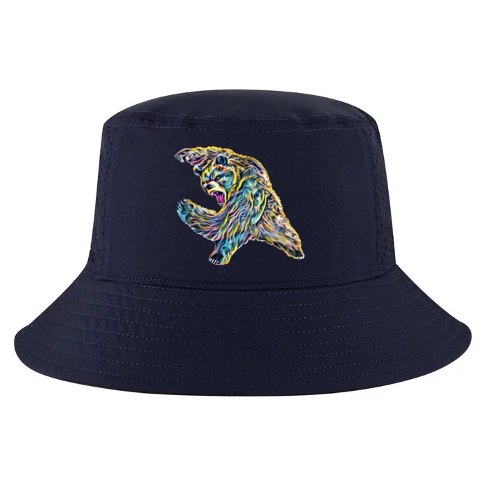 Grizzly Bear Motif Grizzlies Predator Bears Forest Animals Gift Cool Comfort Performance Bucket Hat