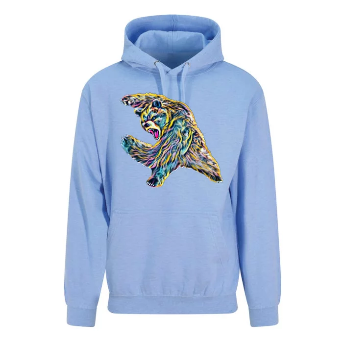 Grizzly Bear Motif Grizzlies Predator Bears Forest Animals Gift Unisex Surf Hoodie