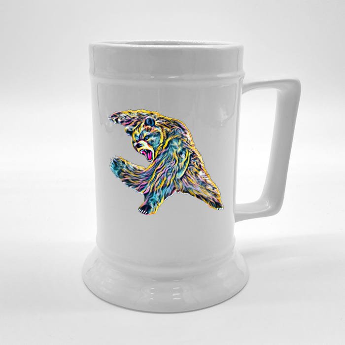 Grizzly Bear Motif Grizzlies Predator Bears Forest Animals Gift Front & Back Beer Stein