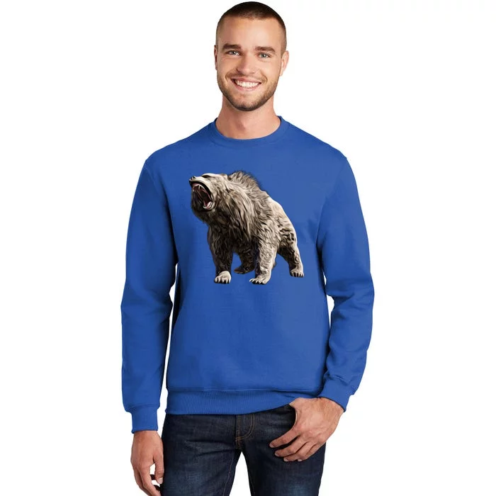 Grizzly Bear Motif Grizzlies Predator Bears Forest Animals Gift Sweatshirt