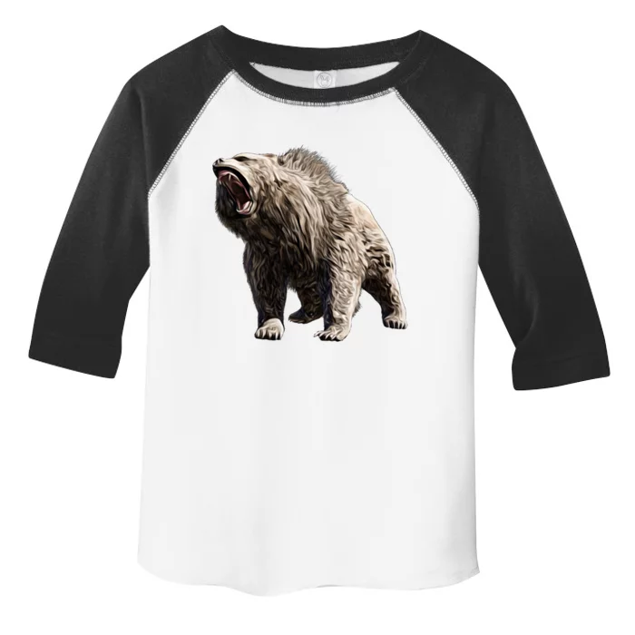 Grizzly Bear Motif Grizzlies Predator Bears Forest Animals Gift Toddler Fine Jersey T-Shirt