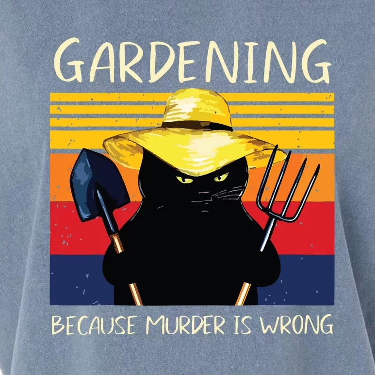 Gardening Because Murder Is Wrong Garment-Dyed Women's Muscle Tee