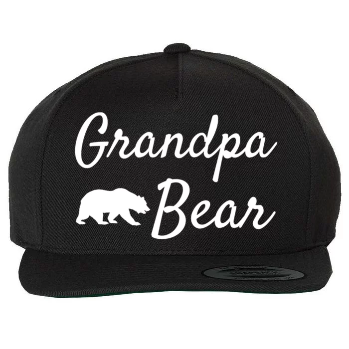 Grandpa Bear Meaningful Gift Christmas Papa Bear Mama Bear Bear Gift Wool Snapback Cap