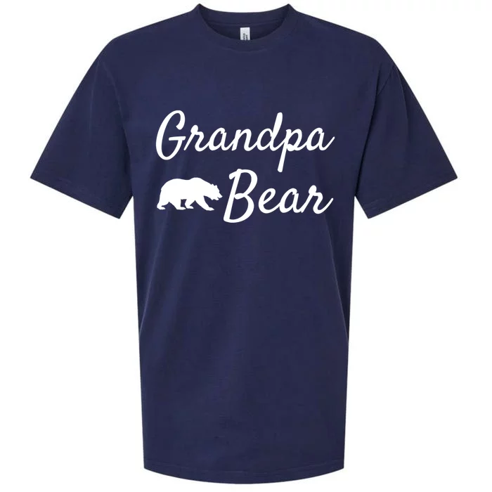 Grandpa Bear Meaningful Gift Christmas Papa Bear Mama Bear Bear Gift Sueded Cloud Jersey T-Shirt