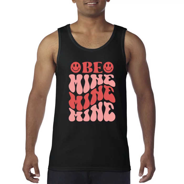 Groovy Be Mine Retro Valentine's Day Gift Tank Top