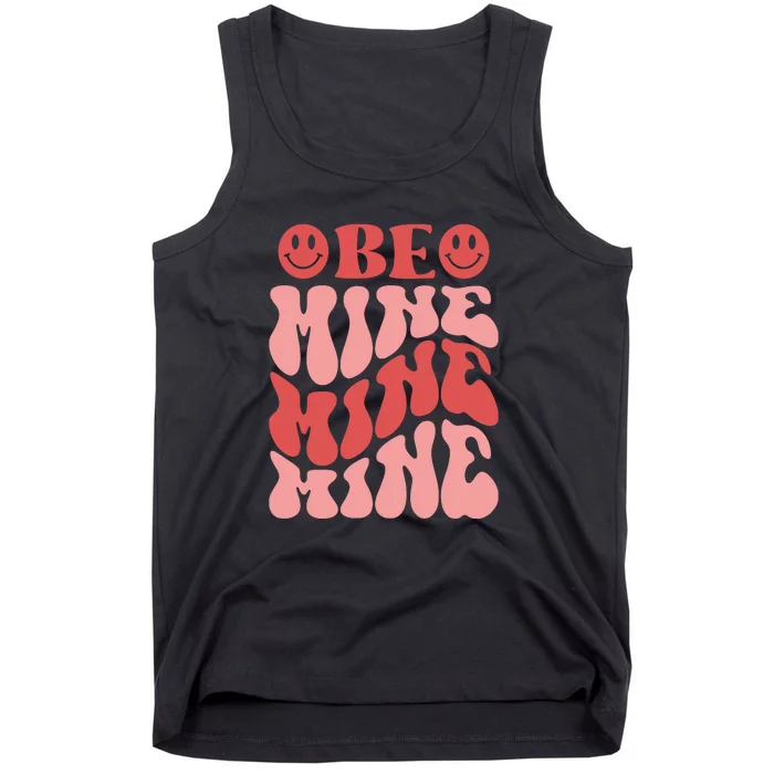 Groovy Be Mine Retro Valentine's Day Gift Tank Top