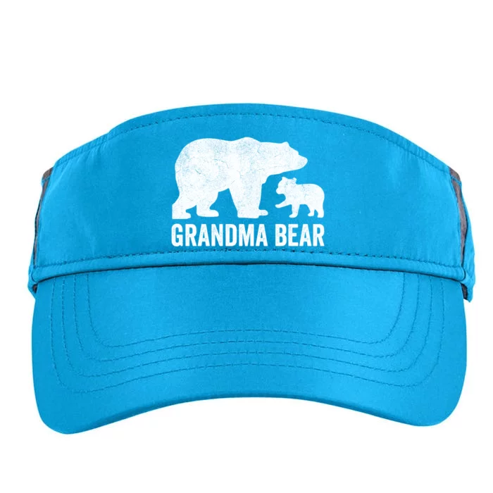 Grandma Bear Mothers Day, Funny One Cub Grandmom Hoodie Adult Drive Performance Visor