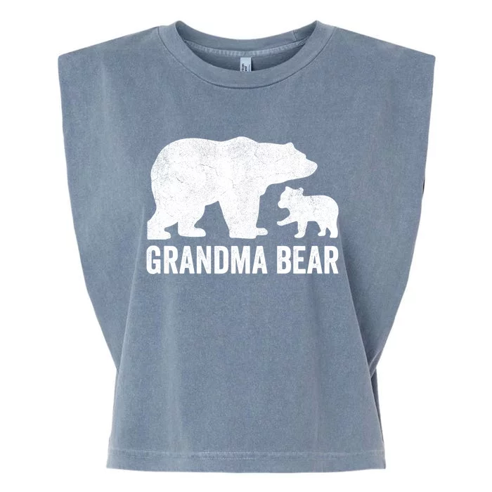 Grandma Bear Mothers Day, Funny One Cub Grandmom Hoodie Garment-Dyed Women's Muscle Tee