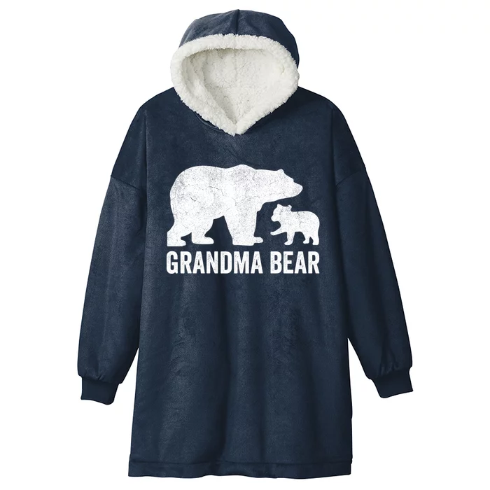 Grandma Bear Mothers Day, Funny One Cub Grandmom Hoodie Hooded Wearable Blanket