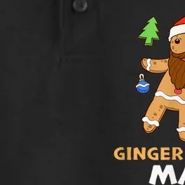 Ginger Beard Man Holiday Gingerbread Christmas Dry Zone Grid Performance Polo