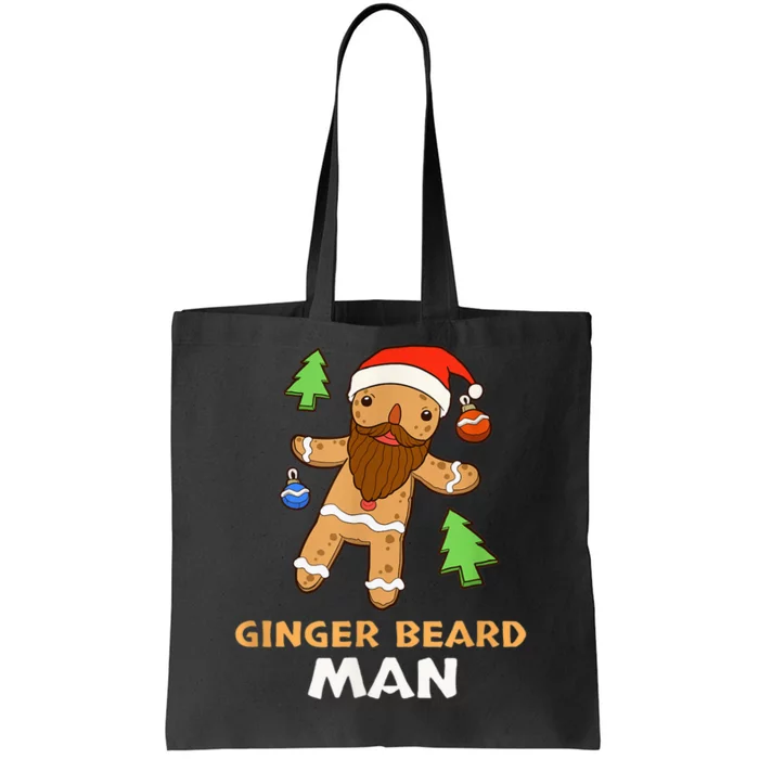 Ginger Beard Man Holiday Gingerbread Christmas Tote Bag