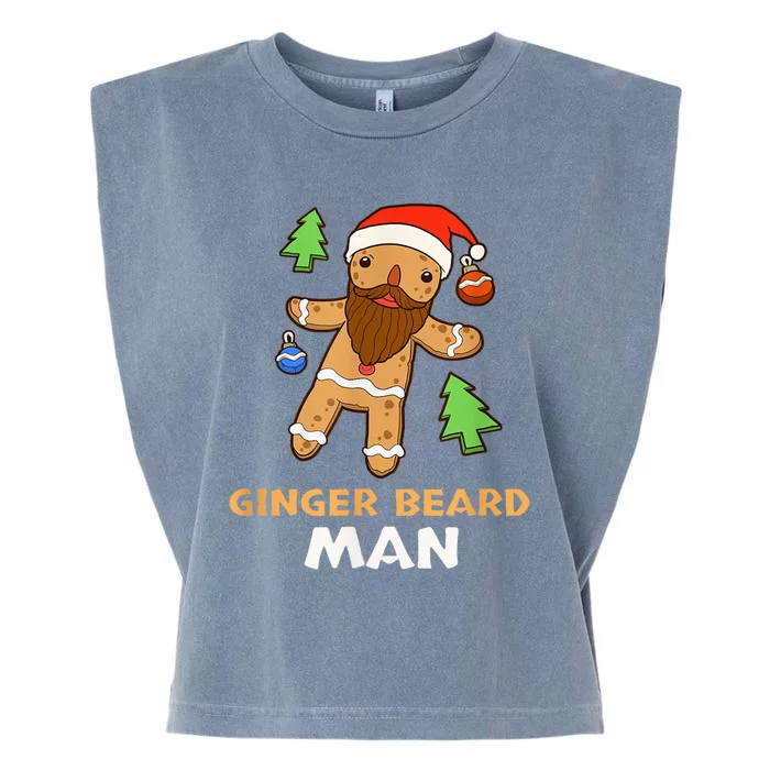 Ginger Beard Man Holiday Gingerbread Christmas Garment-Dyed Women's Muscle Tee