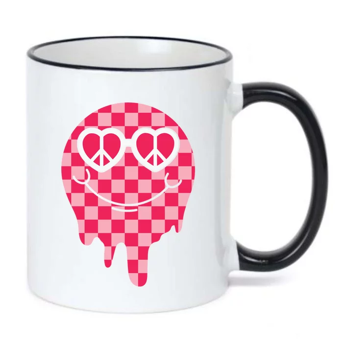 Groovy Be Mine Retro Valentines Day Heart Hippie Meaningful Gift Black Color Changing Mug