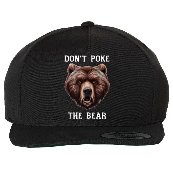 Grumpy Bear Mom Or Dad Grizzly Bear Wool Snapback Cap