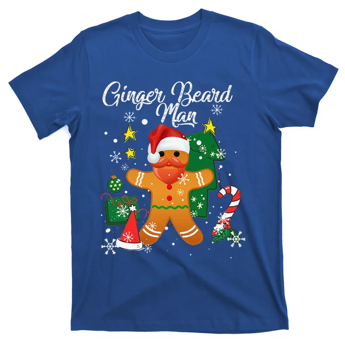 Ginger Beard Man Christmas Pajama Funny Gingerbread Gifts T-Shirt