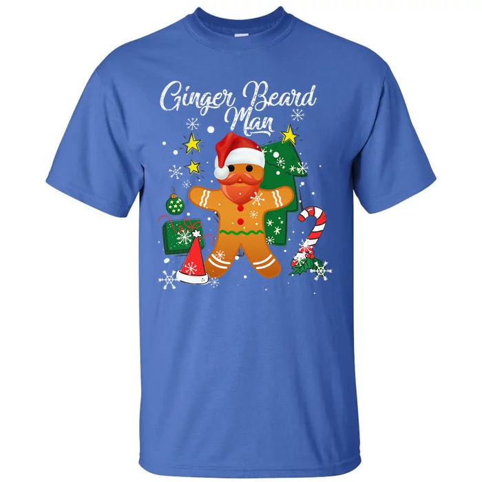 Ginger Beard Man Christmas Pajama Funny Gingerbread Gifts Tall T-Shirt