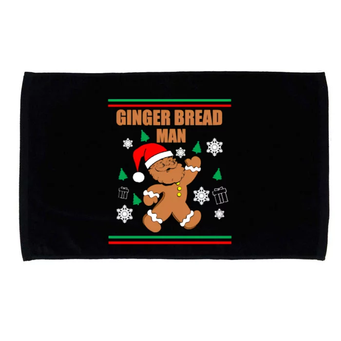 Ginger Bread Man Christmas Microfiber Hand Towel