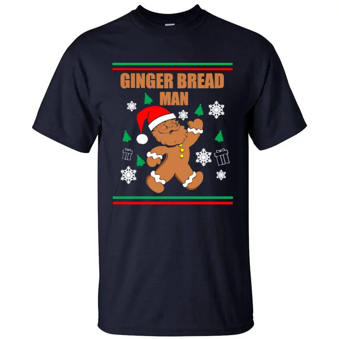 Ginger Bread Man Christmas Tall T-Shirt