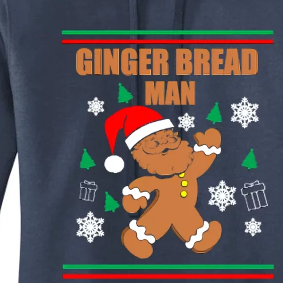 Ginger Bread Man Christmas Women's Pullover Hoodie