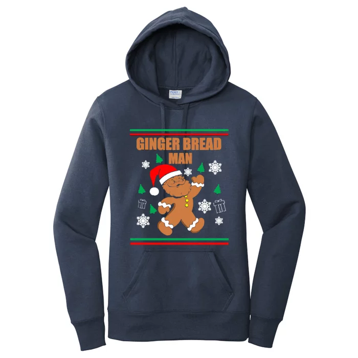 Ginger Bread Man Christmas Women's Pullover Hoodie