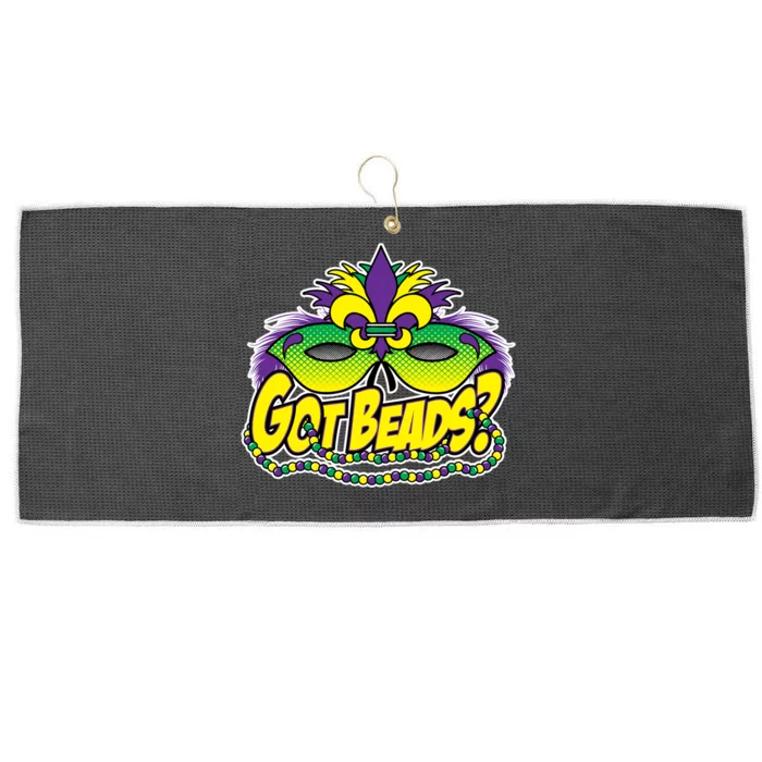 Got Beads Mardi Gras Large Microfiber Waffle Golf Towel