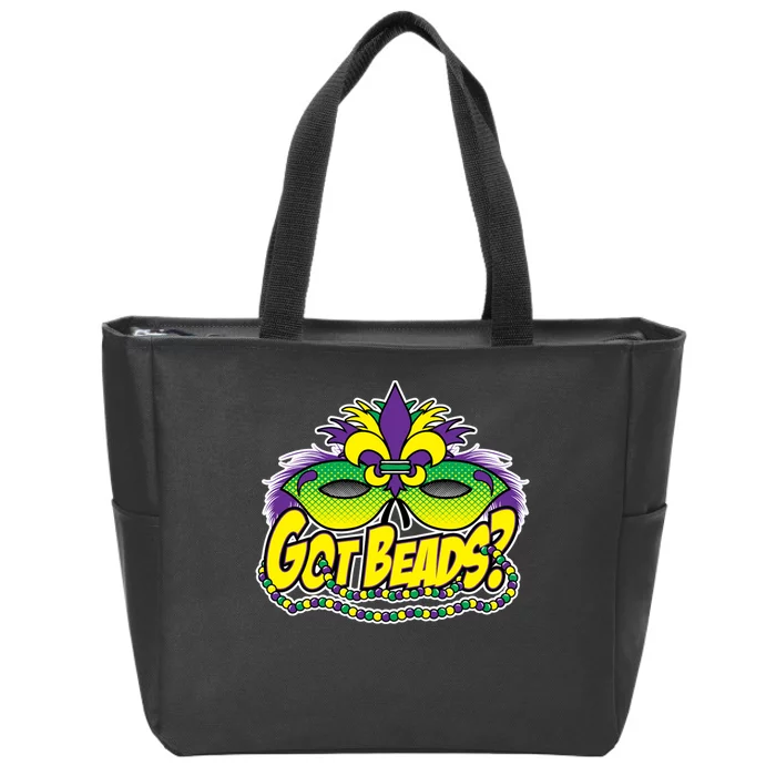 Got Beads Mardi Gras Zip Tote Bag