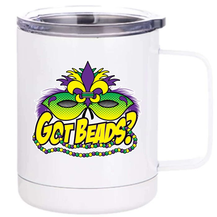 Got Beads Mardi Gras Front & Back 12oz Stainless Steel Tumbler Cup