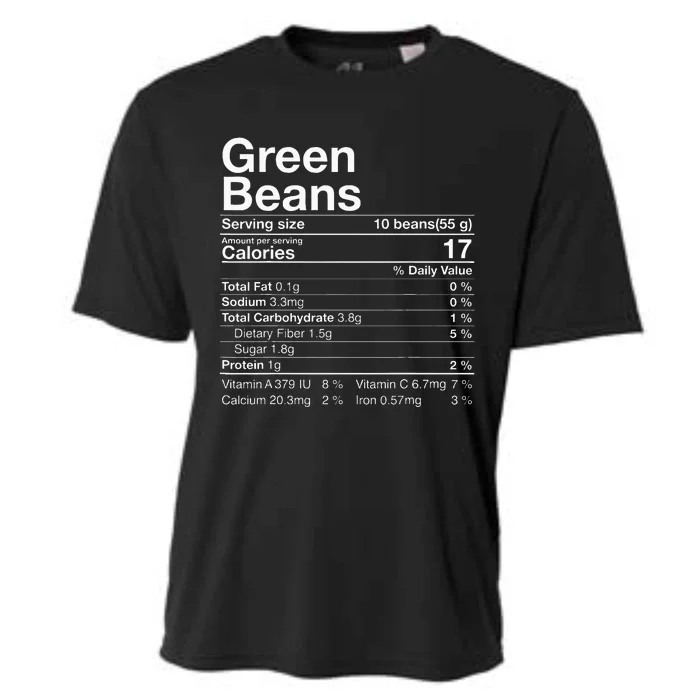 Green Beans Nutrition Fact Thanksgiving Costume Cooling Performance Crew T-Shirt