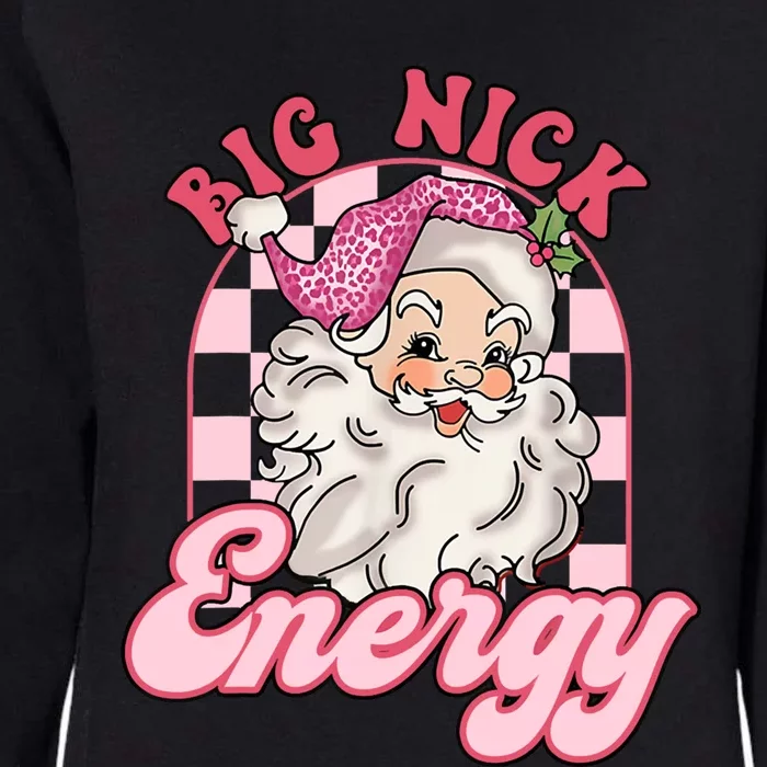 Groovy Big Nick Santa Energy Pink Funny Christmas Pink Gift Womens California Wash Sweatshirt