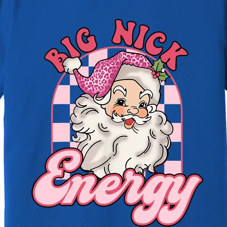 Groovy Big Nick Santa Energy Pink Funny Christmas Pink Gift Premium T-Shirt