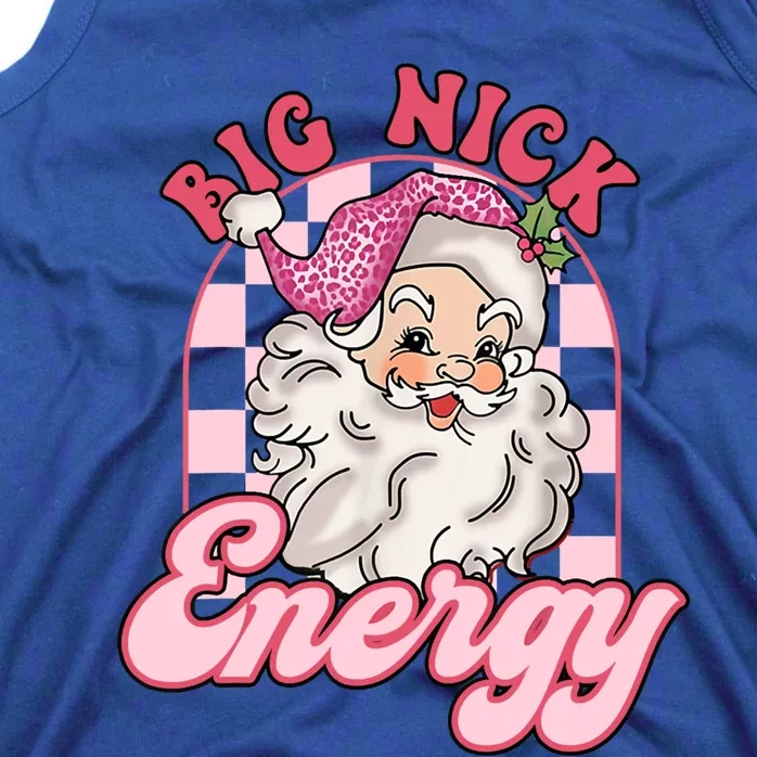 Groovy Big Nick Santa Energy Pink Funny Christmas Pink Gift Tank Top