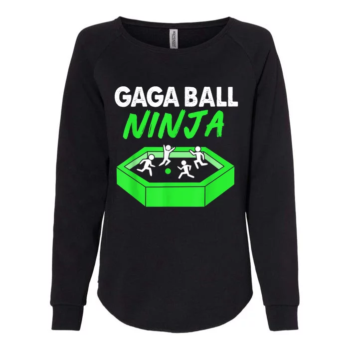 Gaga Ball Ninja Dodgeball Womens California Wash Sweatshirt